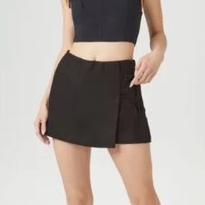 New Black Linen Forever 21 Skort